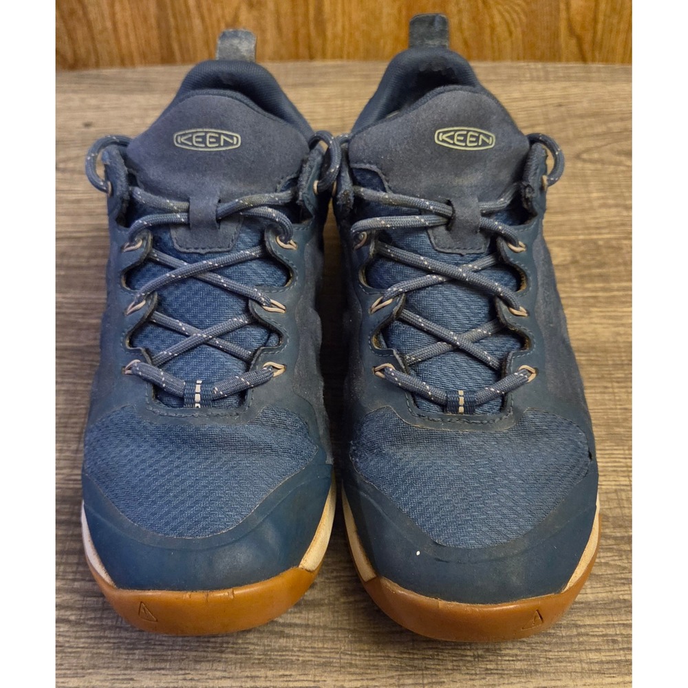 Keen Explore Waterproof Konnect Fit Low Hiking Shoes Sneakers Womens Size 8 Blue View 2